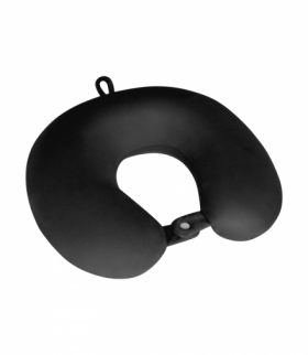 Poduszka turystyczna - podróżna z pianki MEMORY, REBEL ACTIVE , kolor czarny Rebel LEC-RBA-5002-BK