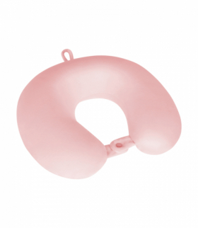 Poduszka turystyczna podróżna z pianki MEMORY, REBEL ACTIVE , kolor różowy Rebel LEC-RBA-5002-PK