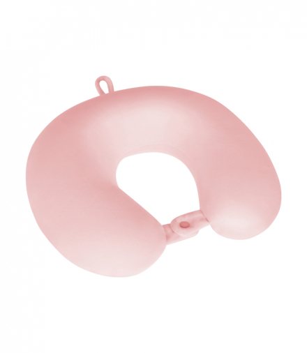 Poduszka turystyczna podróżna z pianki MEMORY, REBEL ACTIVE , kolor różowy Rebel LEC-RBA-5002-PK