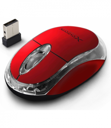 Mysz bezprzewodowa 2.4ghz 3D opt. USB Harrier czerwona Extreme ESP-XM105R