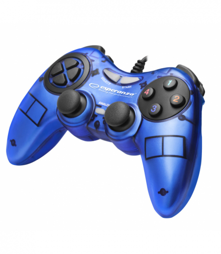 Gamepad PC USB Fighter niebieski Esperanza ESP-EGG105B