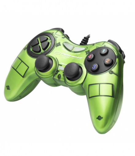 Gamepad PC USB Fighter zielony Esperanza ESP-EGG105G