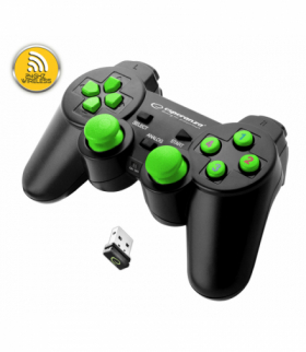 Gamepad bezprzewodowy PC/PS3 USB Gladiator czarno-zielony Esperanza ESP-EGG108G