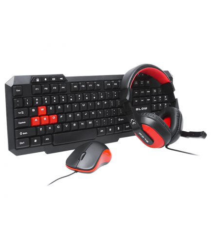 Zestaw klawiatura, słuchawki, mysz v3 Blow 84-221