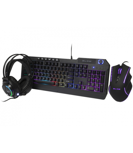 Klawiatura+mysz blow z podświetleniem led cybergod słuchawki Blow 84-218