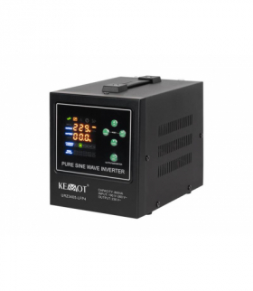 Awaryjne Źródło Zasilania Kemot PROSINUS-800-LFP4 przetwornica z czystym przebiegiem sinusoidalnym i funkcją ładowania 12V 230V 800VA/500W LX3405LFP4