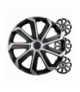 Kołpaki samochodowe 4szt. komplet evo czarno srebrne 16" cali color box VERSACO AMI-9764