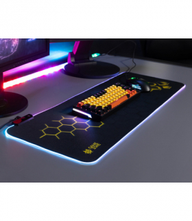 Podkładka pod klawiaturę i mysz TRACER GAMEZONE Hexy1 RGB (80/30/0,4) TRACER TRAPAD47546