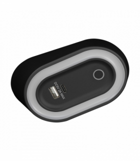 AGRA lampka podszafkowa LED 2,5W, 80lm, 4000K, z włącznikiem bezdotykowym i funkcją ładowania USB A+C, czarna Orno AD-OM-6564L4/B/USB