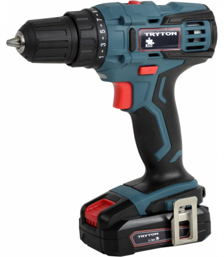 Wiertarko-wkręt, li-ion, 1 aku + ładowarka 3-5h, system 20V Tryton TJV10AL