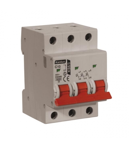 KS6 C10/3 Wyłącznik nadmiarowo-prądowy Kanlux 04461