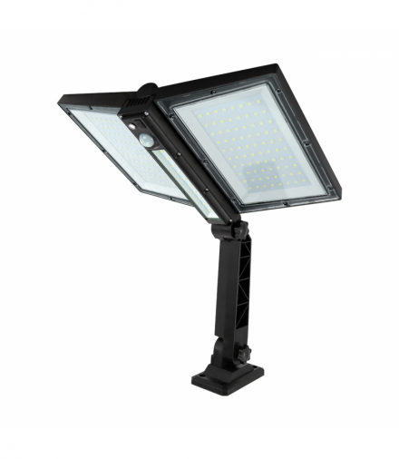 Naświetlacz solarny SMD LED z czujnikiem ruchu ANGELO LED PIR 9W CW czarny Struhm 04756