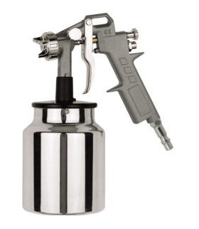 Pistolet lakierniczy ze zbiornikiem dolnym, Mega 66244