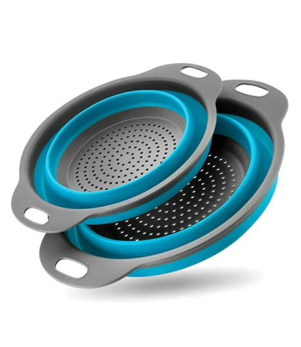 Durszlak silikonowy, składany 2szt blu ATL AG659J