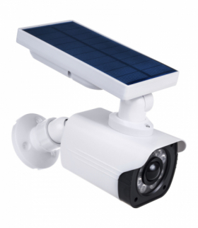Solarna atrapa kamery, migająca dioda, czujnik ruchu, oświetlenie LED, naklejka gratis, SOL1800S CE CEN-74214