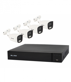 Zestaw monitoringu POE 4x8MP, 2TB, BL-Ki8B4/POE/2TB + 4x kamery tubowe 8MP, Dysk HDD 2TB, Blow 78-672