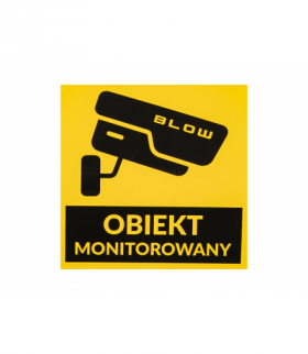 Naklejka obiekt monitorowany 100x100mm Blow 78-952