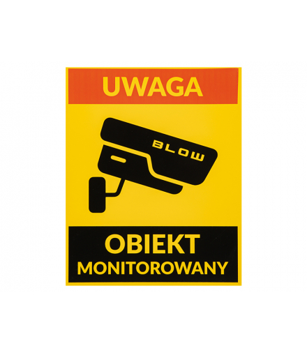 Naklejka obiekt monitorowany 200x250mm Blow 78-953