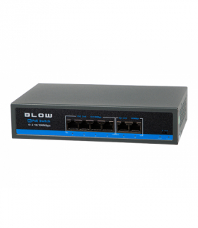 Switch POE do kamer blow 4xPOE 100mbs 75W bl-sw6-4p Blow 77-935