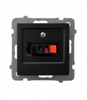 AS GG-1G/m/33 Gniazdo głośnikowe pojedyncze Czarny Metalik Ospel