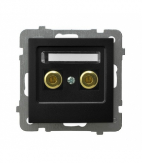 AS GGN-1G/m/33 Gniazdo głośnikowe pojedyncze Czarny Metalik Ospel