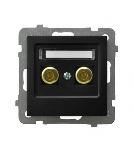 AS GGN-1G/m/33 Gniazdo głośnikowe pojedyncze Czarny Metalik Ospel