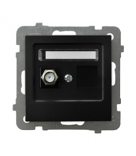 AS GPA-1GF/m/33 Gniazdo antenowe typu F pojedyncze Czarny Metalik Ospel