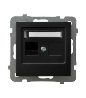 AS GPK-1GS/p/33 Obudowa gniazda pojedynczego typu Keystone skośna Czarny Metalik Ospel