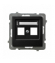 AS GPK-2G/p/33 Obudowa gniazda podwójnego typu Keystone prosta Czarny Metalik Ospel