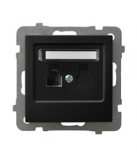 AS GPT-1G/m/33 Gniazdo telefoniczne pojedyncze Czarny Metalik Ospel