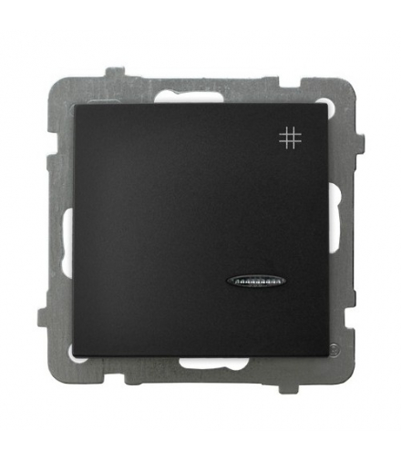 AS ŁP-4GS/m/33 Łącznik krzyżowy z podświetleniem niebieskim Czarny Metalik Ospel