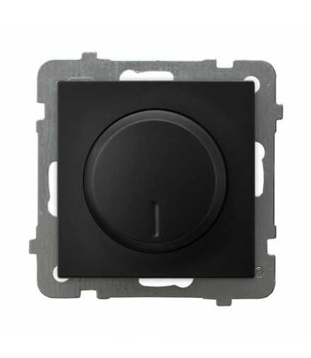 AS ŁP-8G/m/33 Ściemniacz przyciskowo-obrotowy przystosowany do obciążenia żarowego i halogenowego Czarny Metalik Ospel