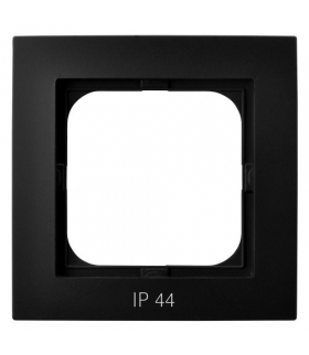AS RH-1G/33 Ramka pojedyncza do łączników IP-44 Czarny Metalik Ospel