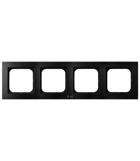 AS RH-4G/33 Ramka poczwórna do łączników IP-44 Czarny Metalik Ospel