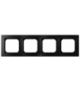 AS RH-4G/33 Ramka poczwórna do łączników IP-44 Czarny Metalik Ospel