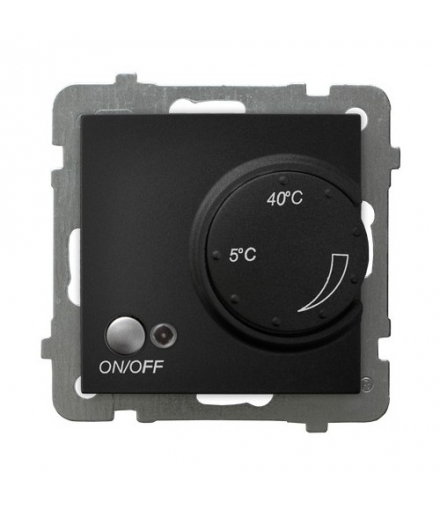 AS RTP-1G/m/33 Regulator temperatury z czujnikiem podpodłogowym Czarny Metalik Ospel