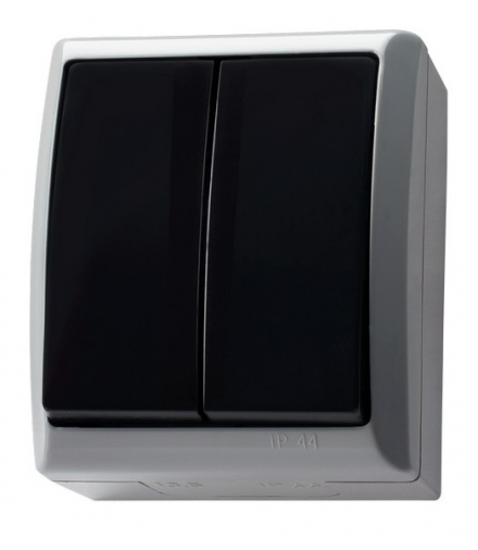 FALA ŁNH-2H/71/21 Łącznik dwugrupowy świecznikowy Popiel/Grafit Ospel