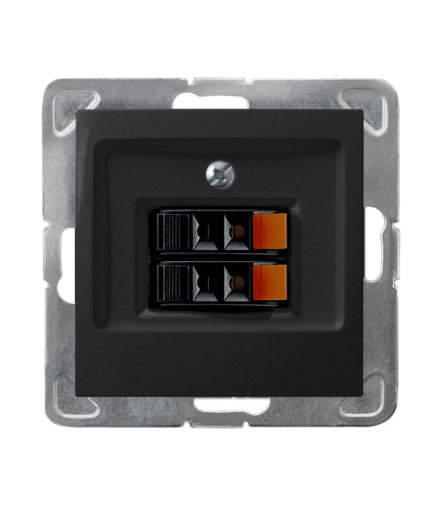 IMPRESJA GG-2Y/m/33 Gniazdo głośnikowe podwójne Czarny Metalik Ospel