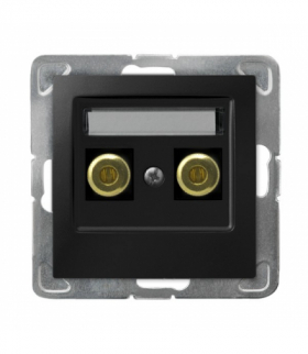 IMPRESJA GGN-1Y/m/33 Gniazdo głośnikowe pojedyncze Czarny Metalik Ospel