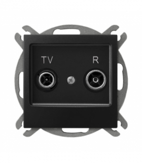 IMPRESJA GPA-14YP/m/33 Gniazdo RTV przelotowe 14-dB Czarny Metalik Ospel