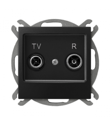 IMPRESJA GPA-16YP/m/33 Gniazdo RTV przelotowe 16-dB Czarny Metalik Ospel