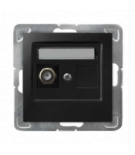 IMPRESJA GPA-1YF/m/33 Gniazdo antenowe typu F pojedyncze Czarny Metalik Ospel