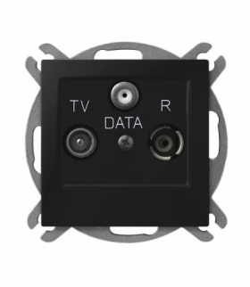 IMPRESJA GPA-YD/m/33 Gniazdo RTV-DATA Czarny Metalik Ospel