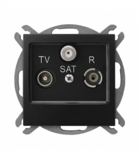 IMPRESJA GPA-YS/m/33 Gniazdo RTV-SAT końcowe Czarny Metalik Ospel