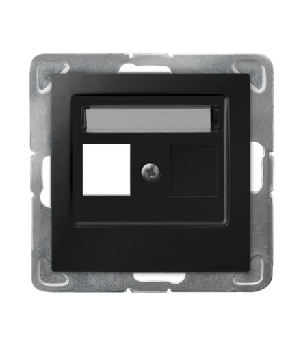 IMPRESJA GPK-1Y/p/33 Obudowa gniazda pojedynczego typu Keystone prosta Czarny Metalik Ospel