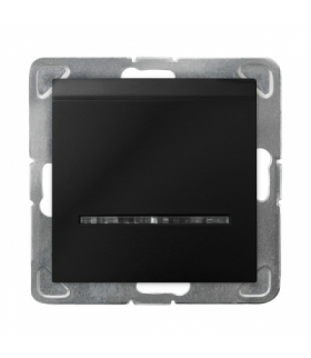 IMPRESJA ŁP-15YS/m/33 Łącznik hotelowy z podświetleniem pomarańczowym Czarny Metalik Ospel