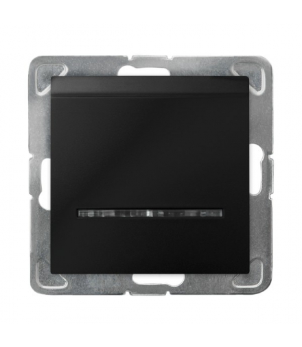 IMPRESJA ŁP-15YS/m/33 Łącznik hotelowy z podświetleniem pomarańczowym Czarny Metalik Ospel