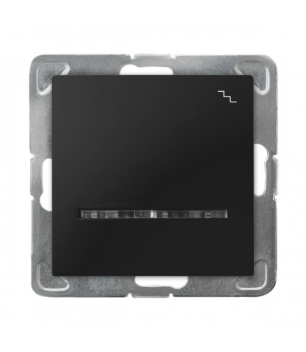 IMPRESJA ŁP-3YS/m/33 Łącznik schodowy z podświetleniem niebieskim Czarny Metalik Ospel