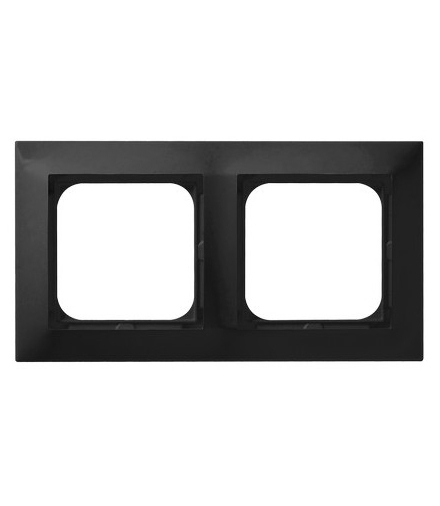 IMPRESJA R-2Y/33 Ramka podwójna Czarny Metalik Ospel
