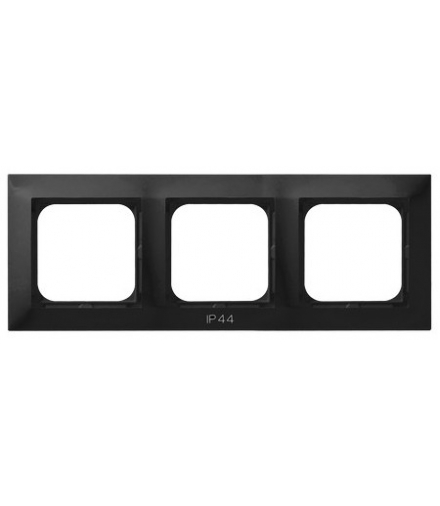 IMPRESJA RH-3Y/33 Ramka potrójna do łączników IP-44 Czarny Metalik Ospel